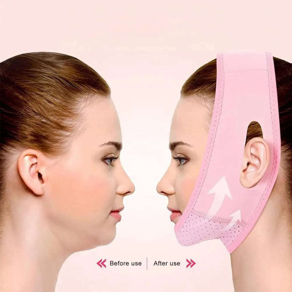 V Line Face Lifting Strap Cheek Slimming Chin Strap Sleeping Face Skin Tightening Elastic Band Women Face Shaper Belt